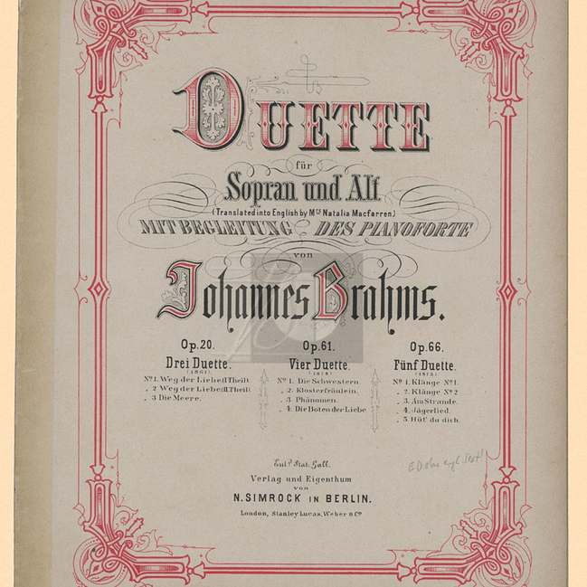 Fünf Duette, Op. 66