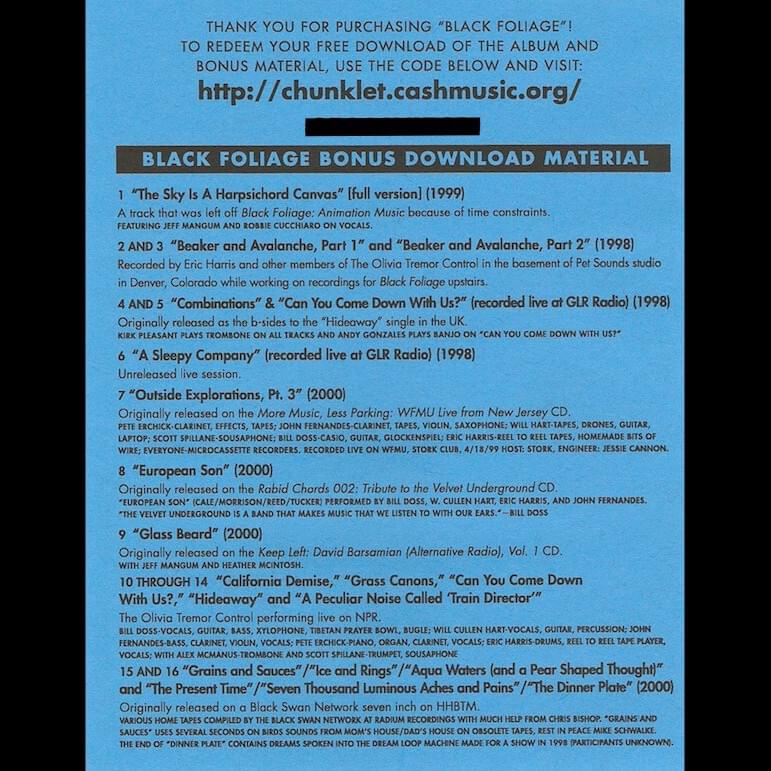 Black Foliage Bonus Download Material