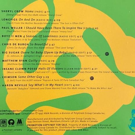 A&M/Island/Motown Radio Sampler Vol. 7 (September 15, 1997)