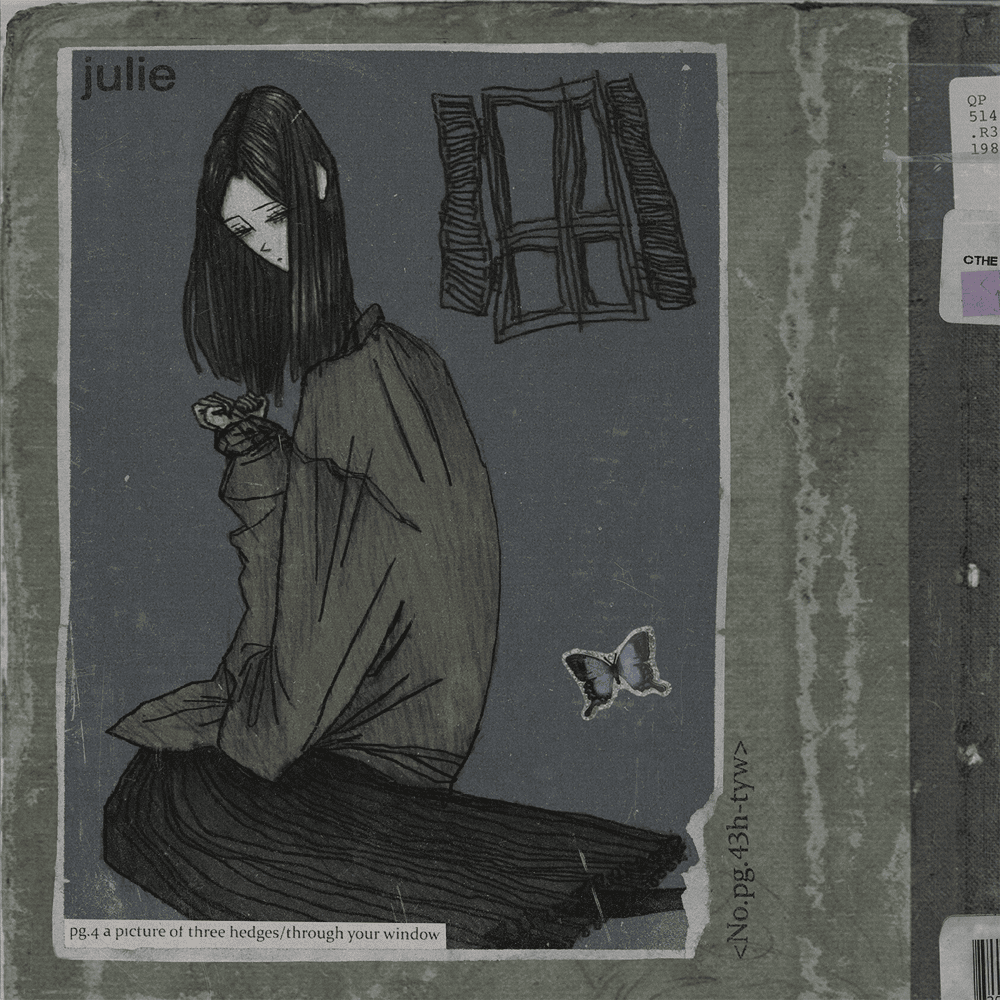 pg.4 a picture of three hedges/through your window - Single