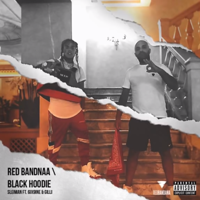Red Bandana / Black Hoodie