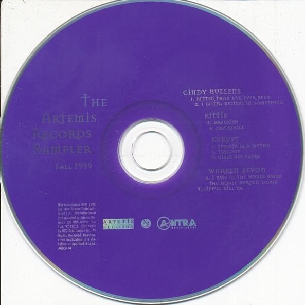 The Artemis Records Sampler - Fall 1999