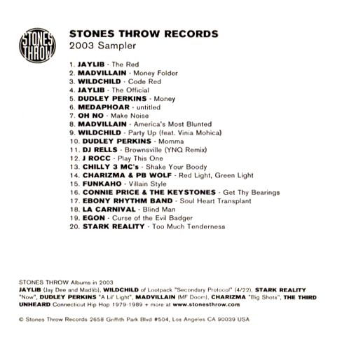 Stones Throw Records 2003 Sampler