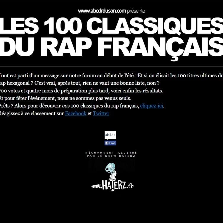 Les 100 classiques du rap français