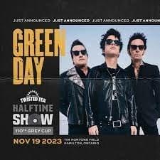 Green Day Live at the 110th Grey Cup Twisted Tea Halftime Show 2023