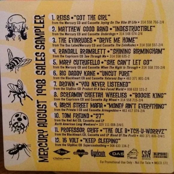 Mercury August 1998 Sales Sampler