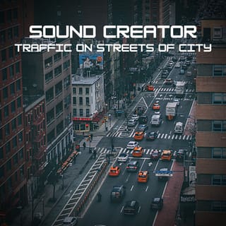 Sounds of Traffic on Streets of City