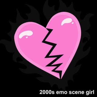 2000s emo scene girl