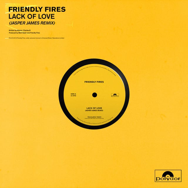 Lack Of Love (Jasper James Remixes)