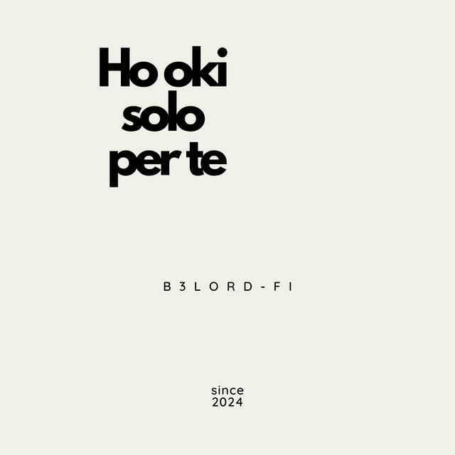 Ho oki solo per te