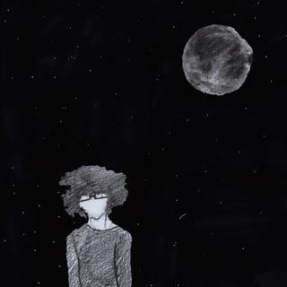 STARING AT THE MOON