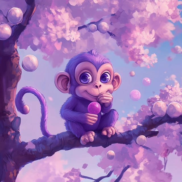 Purple Monkey in a Bubblegum Tree (Cover)