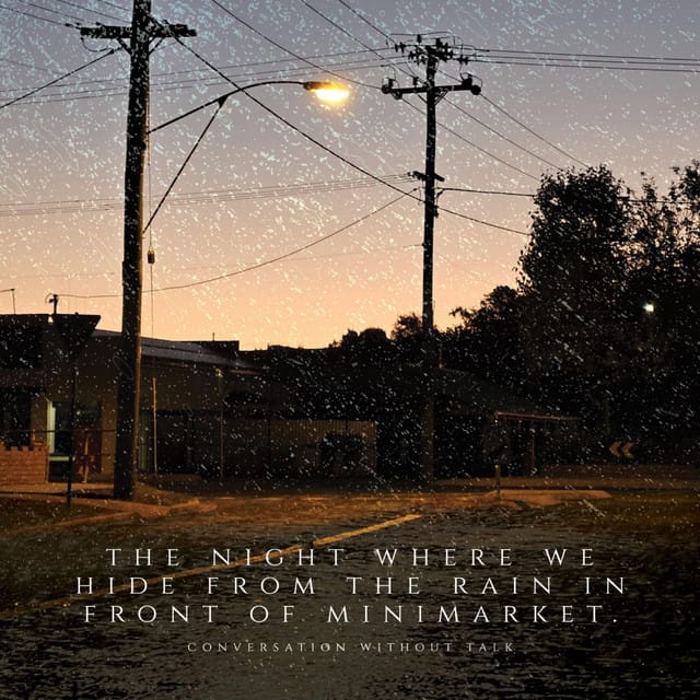 The night where we hide from the rain in front of minimarket - Single
