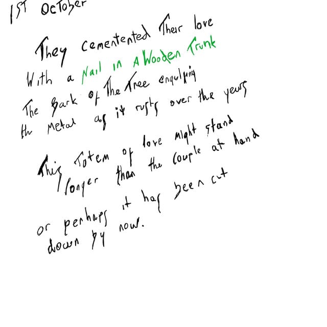 Nail in a Wooden Trunk