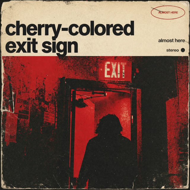 Cherry-Colored Exit Sign - Single