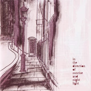 in the direction of sunrise and night light