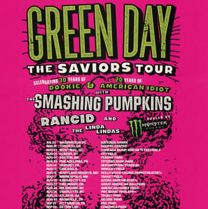 Green Day 2024 Saviors Tour OFFICIAL SETLIST