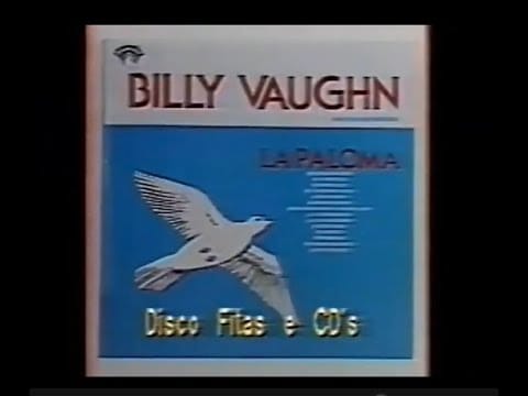 Billy Vaughn And His Orchestra — Comercial da coletânea "La paloma" da Orquestra de Billy Vaughn, lançada pela Phonoplay em 1991