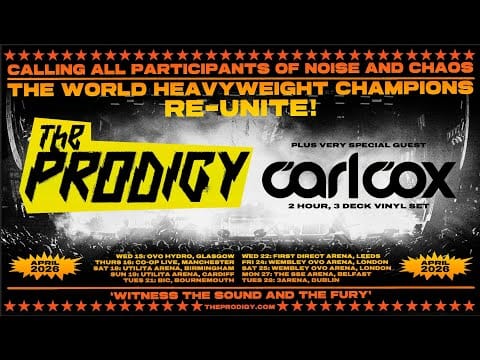 The Prodigy — UK & Ireland Arena Tour April 2026