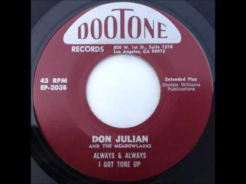 Don Julian & The Meadowlarks — Don Julian And The Meadowlarks - Rhythm And Blues - Thrill Me Night And Day - Dootone EP 203 - 1955