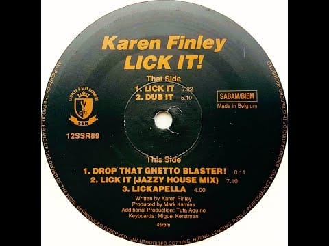 Karen Finley — Karen Finley • Lick It (Jazzy House Mix) (1996)
