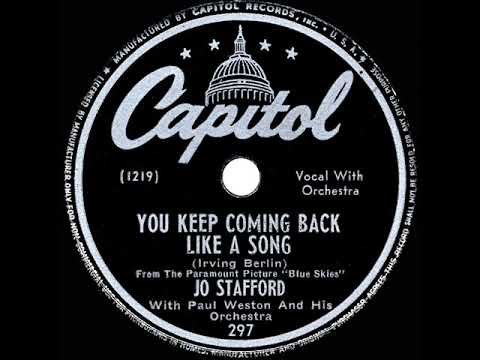 Jo Stafford — 1946 Jo Stafford - You Keep Coming Back Like A Song