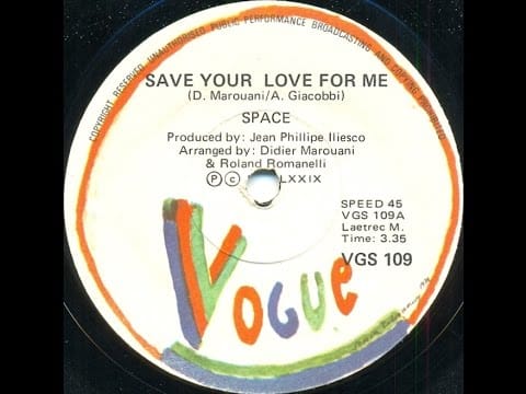 Space — Space - Save your love for me (South African 7" single version)