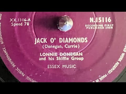 Lonnie Donegan's Skiffle Group — Lonnie Donegan Jack O’ Diamonds 78rpm