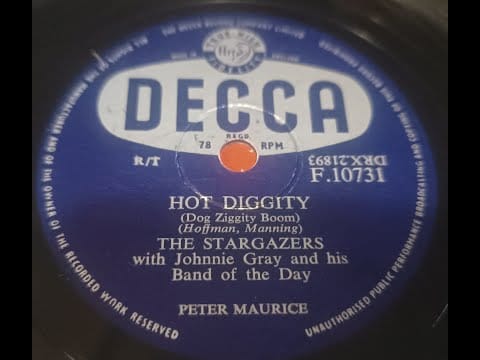 The Stargazers — Hot Diggity - The Stargazers - 78rpm