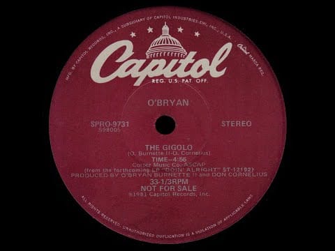 O'Bryan — O'Bryan - The Gigolo - Vocal '81