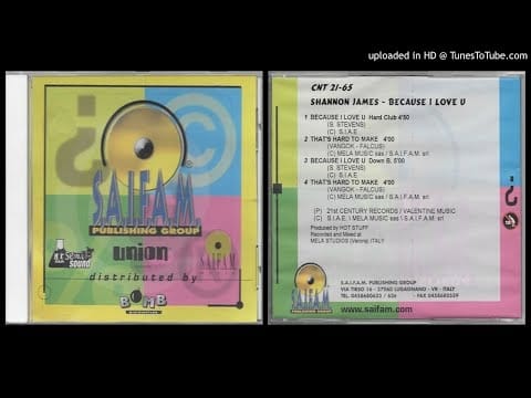 Shannon James — Shannon James ‎– That's Hard To Make (Track taken from the single Because I Love U – 1994)