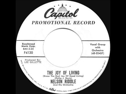 Nelson Riddle — 1959 Nelson Riddle - The Joy Of Living (Schlitz jingle)
