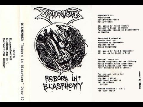 Dismember — Dismember - Reborn in Blasphemy - Demo '90