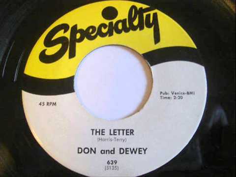 Don & Dewey — The Letter - Don & Dewey '57 Specialty 639