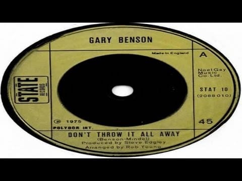 Gary Benson — Gary Benson - Don't Throw It All Away
