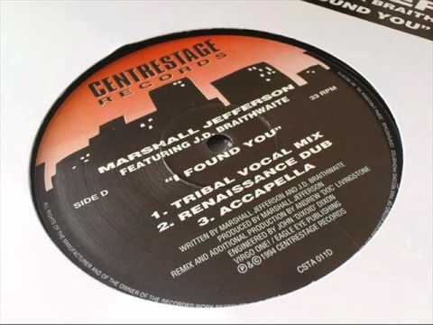 Marshall Jefferson — Marshall Jefferson -- I Found You (Renaissance Dub)