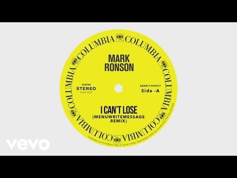 Mark Ronson — Mark Ronson - I Can't Lose (MenuWriteMessage Remix) [Audio] ft. Keyone Starr