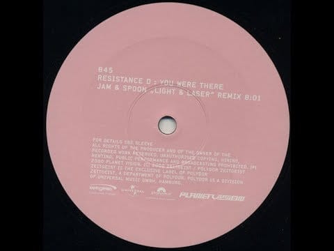 Resistance D — Resistance D - You Were There (Jam & Spoon "Light & Laser" Remix) (2000)