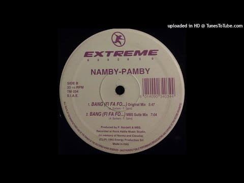 Namby Pamby — Namby Pamby - Bang (Fi Fa Fo) (Trance Mix) [1993]