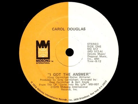 Carol Douglas — Carol Douglas - I Got The Answer - Vocal '79