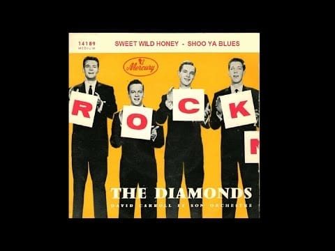 The Diamonds — The Diamonds - Sweet Wild Honey / Shoo Ya Blues (1958)