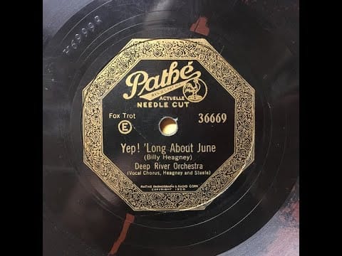 Willard Robison & His Orchestra — Deep River Orchestra "Yep! 'Long About June" 1927 Society Jazz 78 RPM Pathé