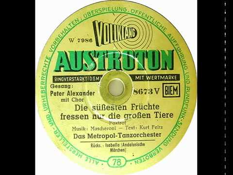 Peter Alexander — Die süßesten Früchte fressen nur die großen Tiere