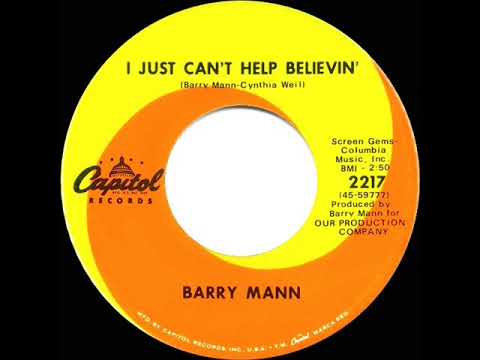 Barry Mann — 1st RECORDING OF: I Just Can’t Help Believin’ - Barry Mann (1968)