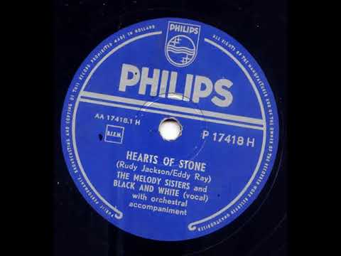 Black And White (2) — Melody Sisters & Black & White   Hearts of stone Philips P 17418 H
