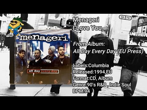 Menageri — Menageri - I Love You 1994 CDS