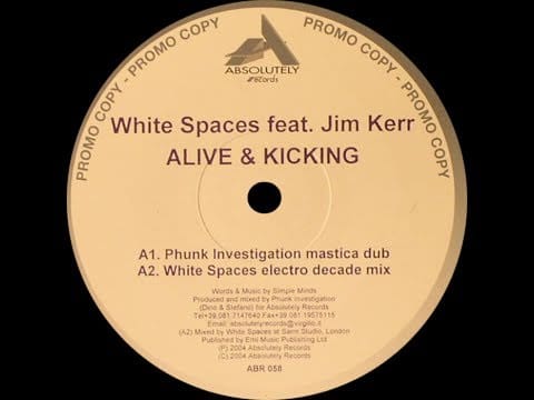 Jim Kerr — White Spaces feat. Jim Kerr ‎– Alive & Kicking (Phunk Investigation Mastica Dub)
