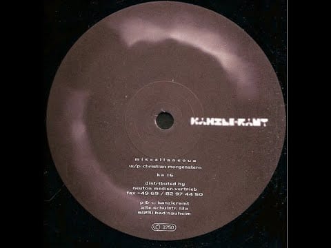 Christian Morgenstern — Christian Morgenstern - Miscellaneous Pt 4