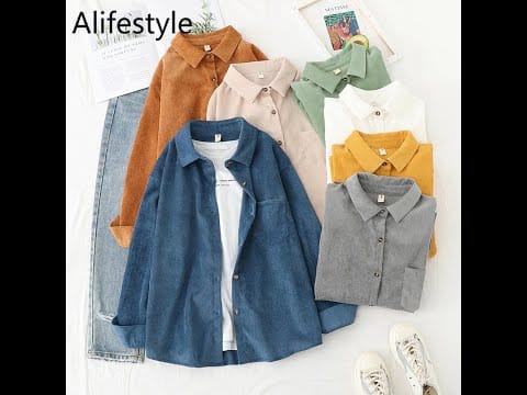 Corduroy (3) — Corduroy Women Blouses Shirts Tunic Womens Tops And Blouses 2021 Womenswear Long Sleeve Clothing