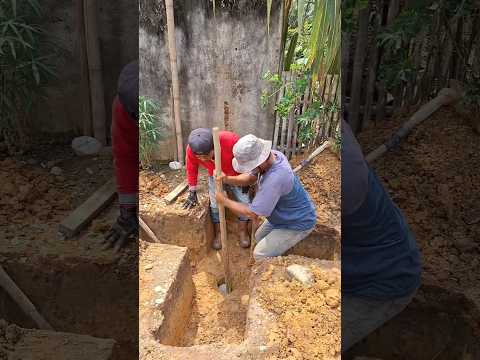 The Foundations — how to quickly dig a deep hole #woodworking #construction